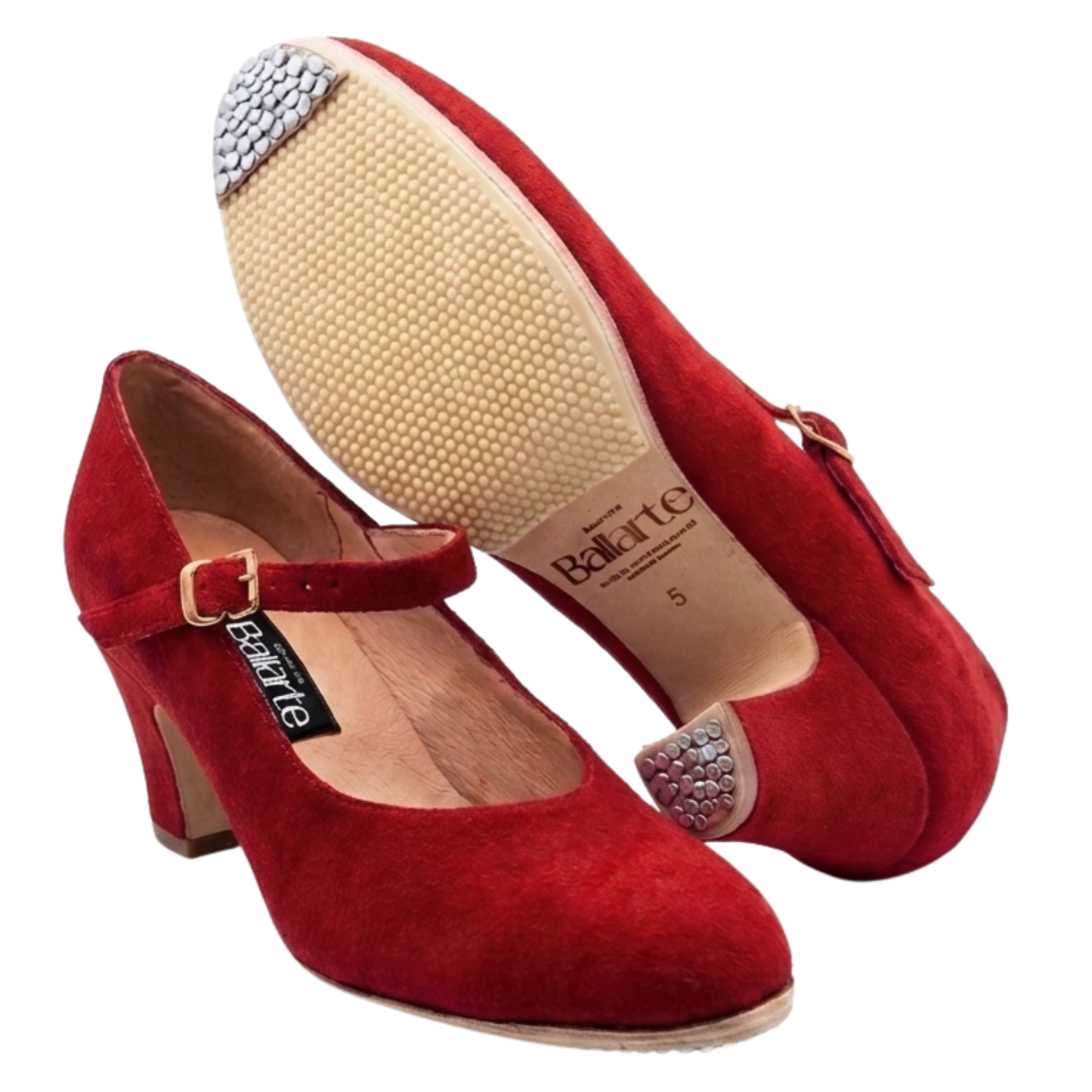 Zapatilla Profesional Folclore Gamuza Rojo