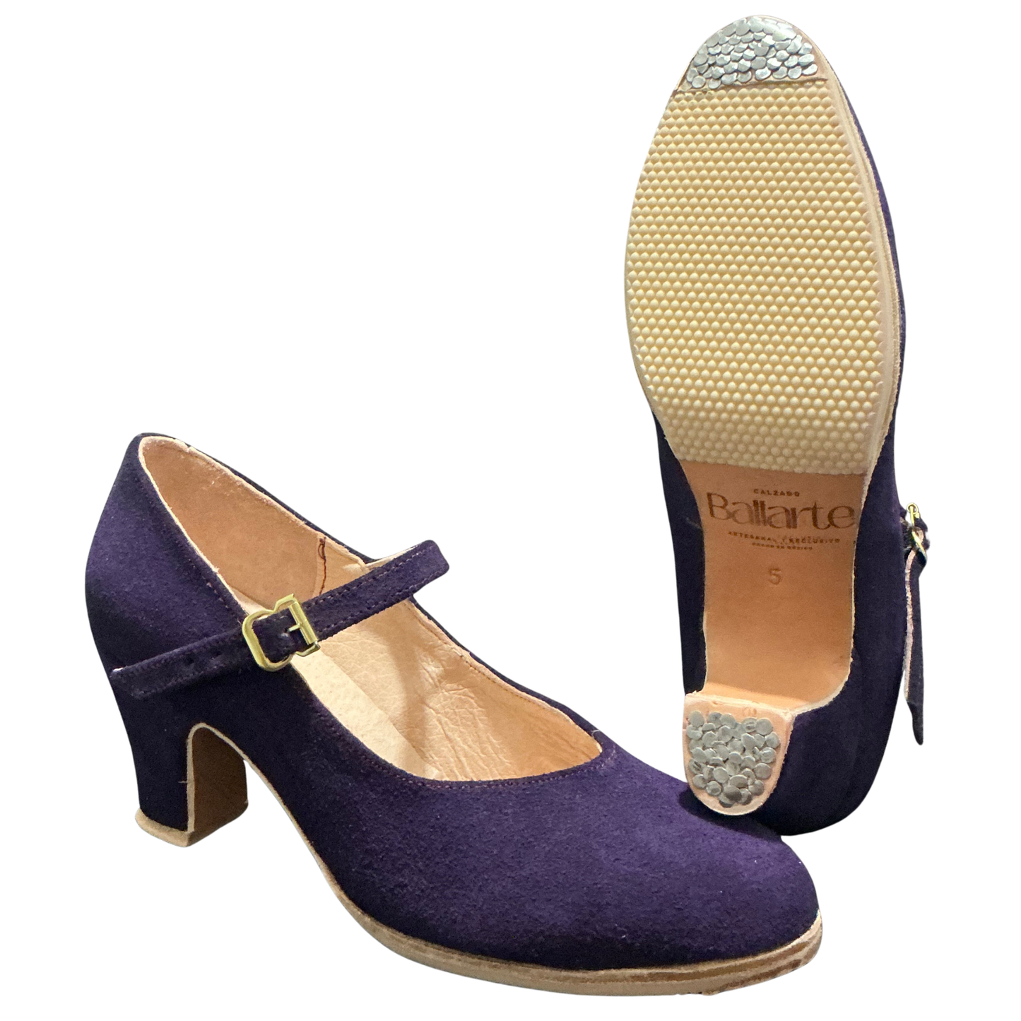 Zapatilla Profesional Folclore Gamuza Morado
