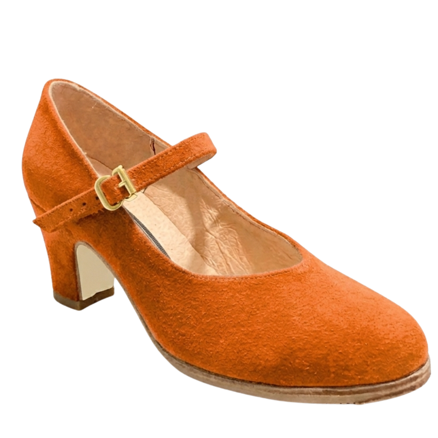 Zapatilla Profesional Folclore Gamuza Naranja