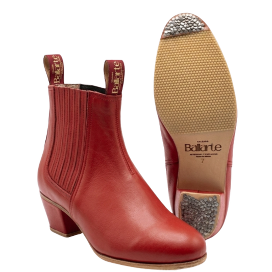 Botin Piel Rojo